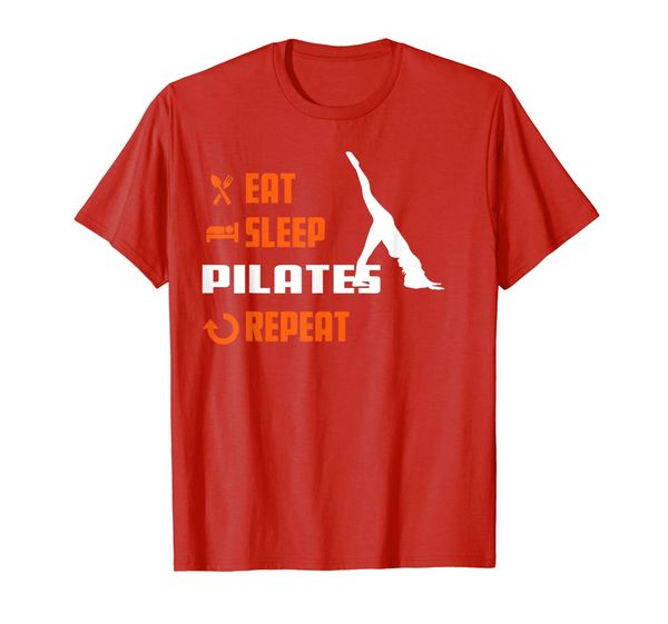

eat sleep pilates - pilates tee, White;black