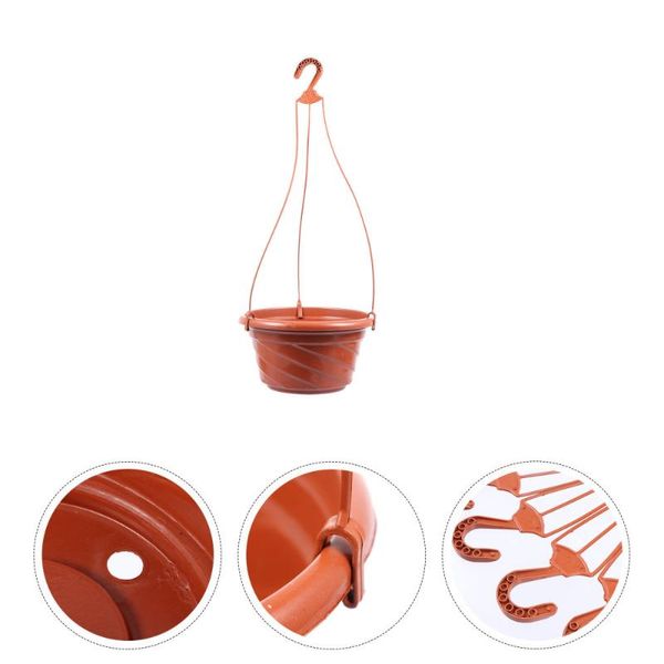 

planters & pots 5 sets hanging flower pot balcony hook orchid suspended flowerpot