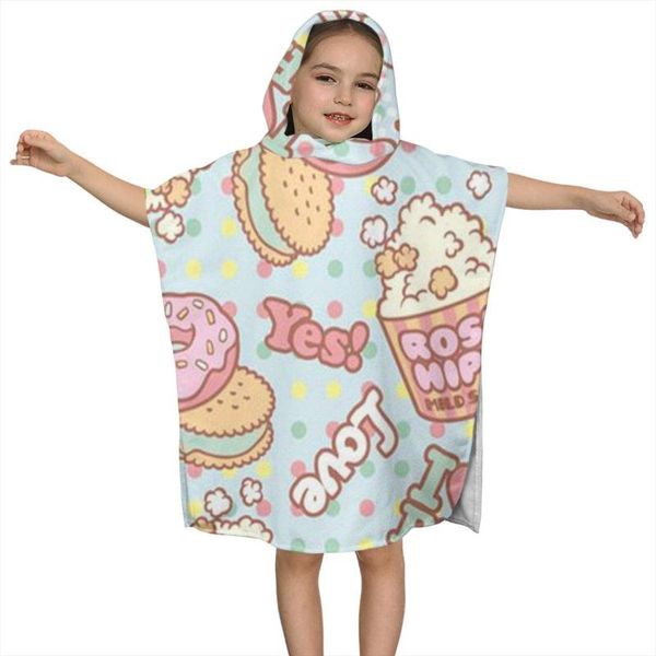 

towel sweet food kids hooded bath for children