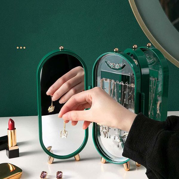 

est jewelry storage box earrings display stand bracelet necklace organizer foldable portable plastic boxes & bins