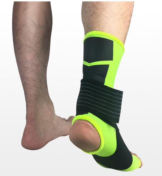 

1pcs ankle support spirally bandage volleyball basketball protection adjustable elastic bands sports safety brace, Blue;black