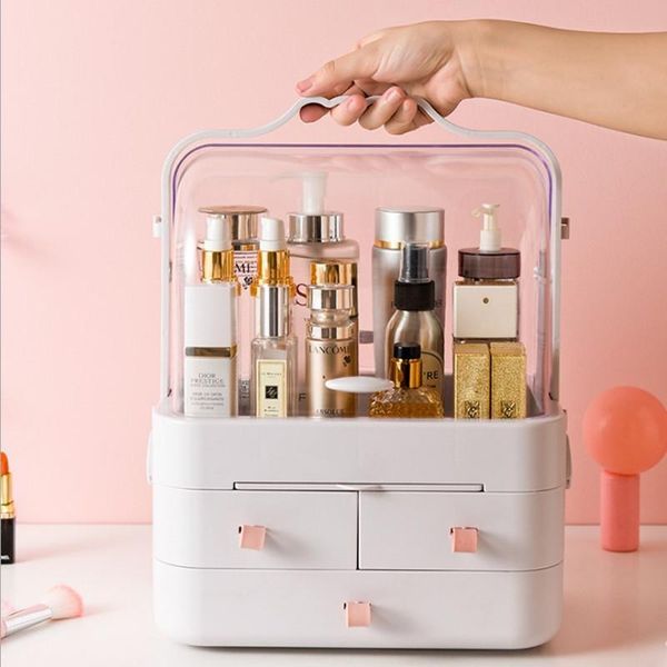 

bathroom storage & organization dressing table rotating drawer-style make-up organizer abs acrylic makeup display stand organizador lipstick