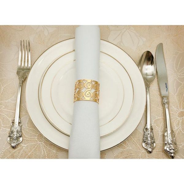 

napkin rings serviette alloy holder buckle hollow pattern west dinner towel ring wedding party decoration supplies