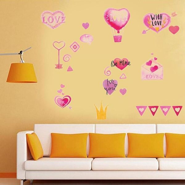 

gift wrap groothandel nieuwe liefde leuke valentijnsdag stickers muurstickers muurschildering poster decoratie beker verwijderbare f4f7