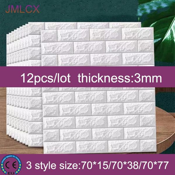

wallpapers 12pcs self adhesive waterproof tv background brick 3d wall sticker living room wallpaper mural bedroom decorative