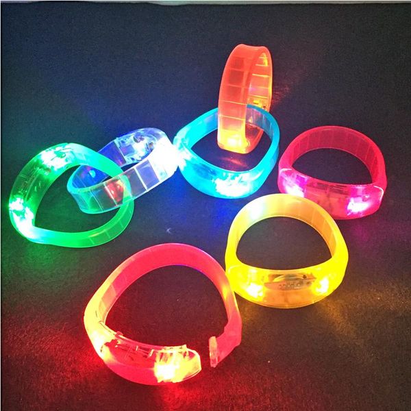 

party decoration glow bangle bracelet voice-activated vibration induction silicone wristband props bar festival supplies