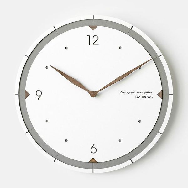 

wall clocks modern minimalist clock 12 inch battery operated design living room decor luxury nordic silent