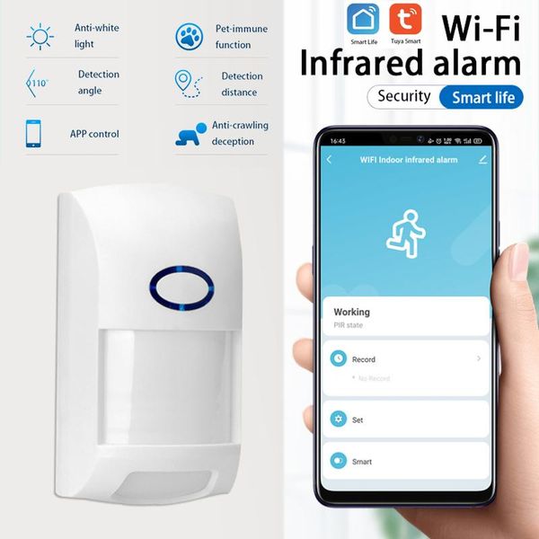 

smart home control tuya pir motion sensor wifi human body movement detector infrared induction alarmer life app remote monitor security