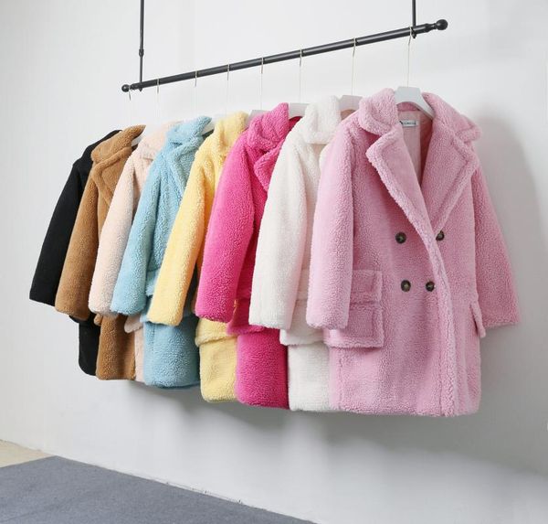 

women's fur & faux autumn and winter 2021 candy color coat, Black