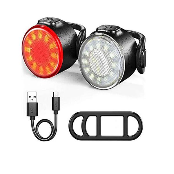 USB Şarj Edilebilir XPE Bisiklet Ön Arka Işıklar LED Bisiklet Sürme Lambası Su Geçirmez Velo Aksesuarları Gece Bisiklet Uyarı Işıkları 1251 Z2