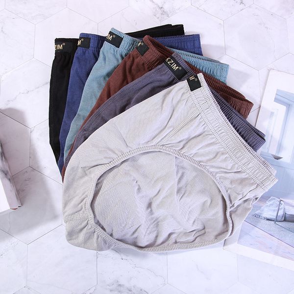 

aged old cotton men's air permeable briefs, large size fat man's middle waist underwear, spring and summer, Black;white