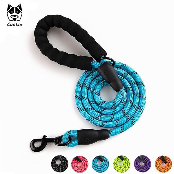 

cuttie large dog leash durable rope walking big reflective traction round nylon medium lead pet products collars & leashes
