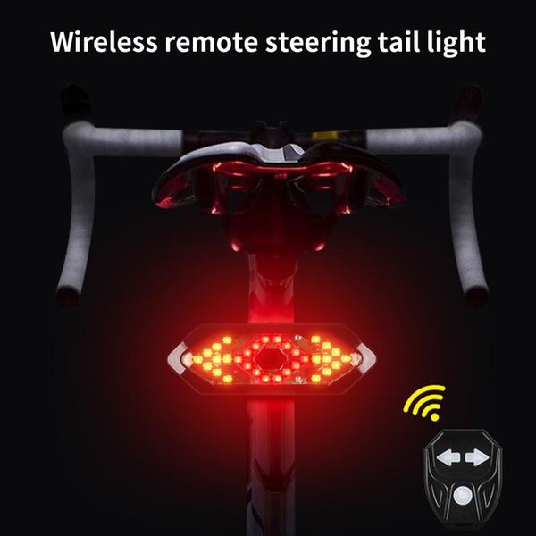 Fahrradbeleuchtung Smart Blinker Fahrrad Rücklicht Intelligente USB wiederaufladbare Rücklicht Fernbedienung LED Radfahren Warnlampe