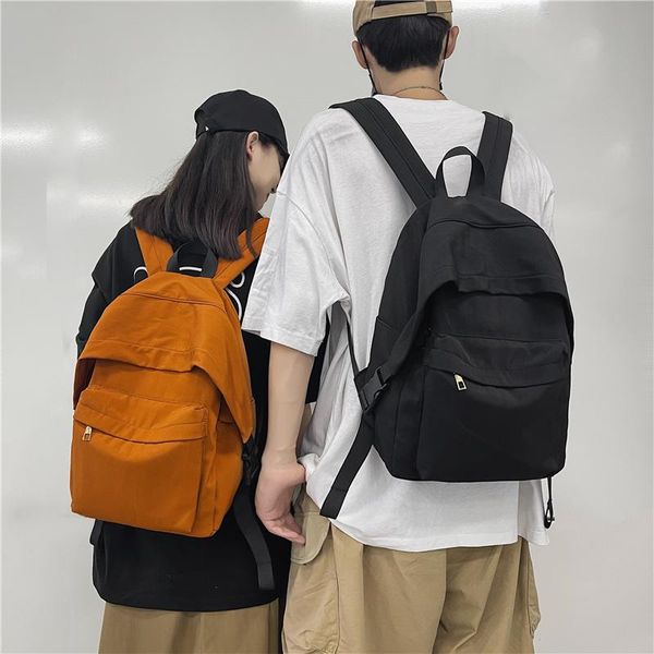

backpack fashion school bag backpacks for college solid color book packbags teenage girls men travel shoulder bags rucksack
