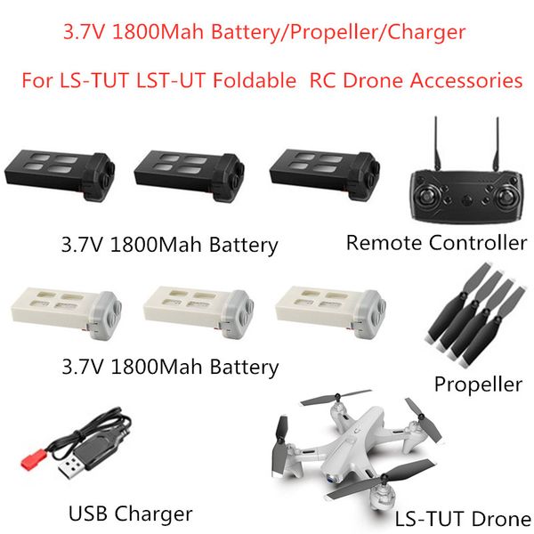 

ls-tut wifi fpv rc drone helicopter spare part 3.7v 1800mah battery/propeller ls-tut drone battery accessories