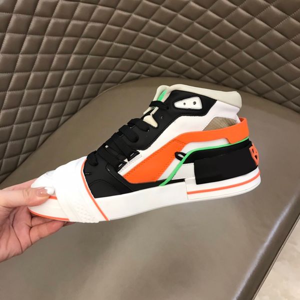 

print shoes grey white ace embroidered mens genuine leather sneakers brand casual b17, Black