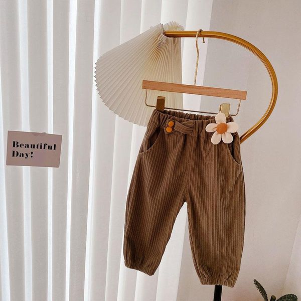 

trousers girls' corduroy pants, spring and autumn children's casual baby outer wear kids girls, Blue