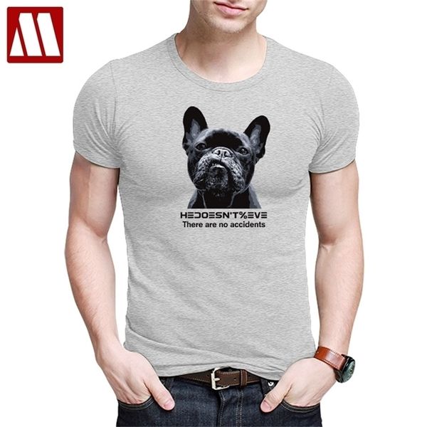 Feroz Pug Dog Impresso Mens camisetas Novelty Bulldog Francês Camisetas Algodão de Algodão Masculino Camisetas Cerco Camisetas S ~ 5XL 210716