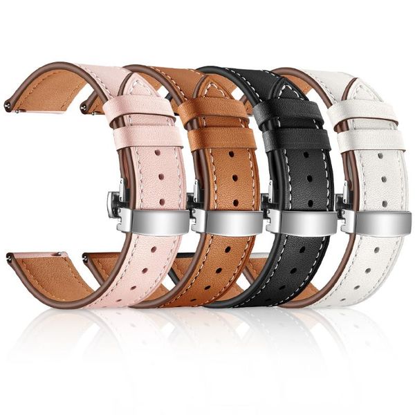 

watch bands 22mm leather strap for samsung galaxy 3 band 45mm 46mm wrist bracelet huawei gt 2 46mm/gt2 pro belt, Black;brown