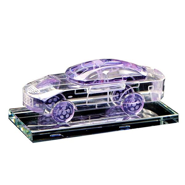 

decorative objects & figurines crystal car model figurine with perfume bottle glass paperweight ornament decor home table interior kic gift