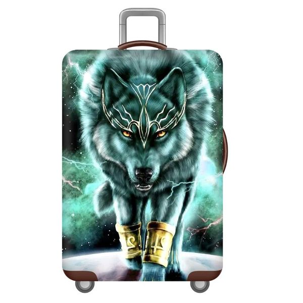 

toiletry kits 3d wolf printed travel luggage protector suitcases cover for boys trunk case washable covers with zipper suitable 18-32 inch