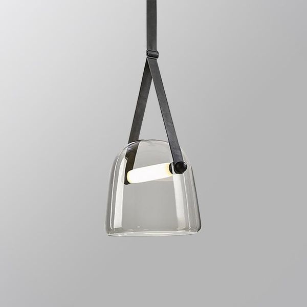 

modern glass pendant lights fixture luminaire smoky kitchen dining room hanging lamps shop suspension lighting home decoration