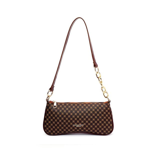 

evening bags vintage chains printing baguette women's bag trend 2021 leather shoulder female handbags bolsos marca mujer lujo