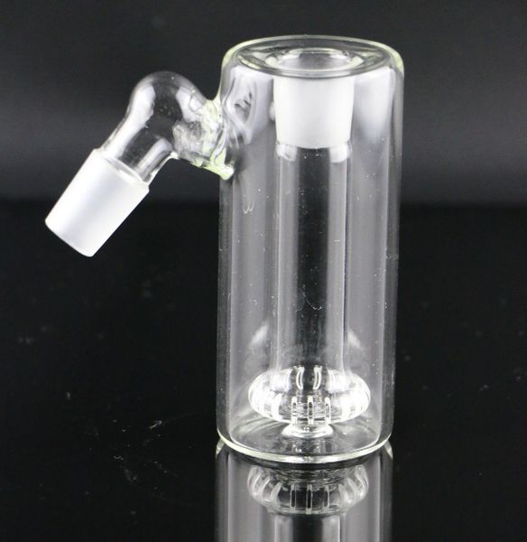 Cabeça de narizs Chaveiro de 45 graus de 45 graus Cabeça de chuveiro Um dentro de 14mm articulação grossa clara ashcatcher de vidro para tubulação de água 18mm