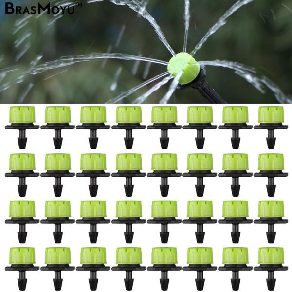 

watering equipments bradmoyu 30-1000pcs 4/7mm green adjustable 8-hole drippers garden micro emitter mini irrigation nozzle sprayer