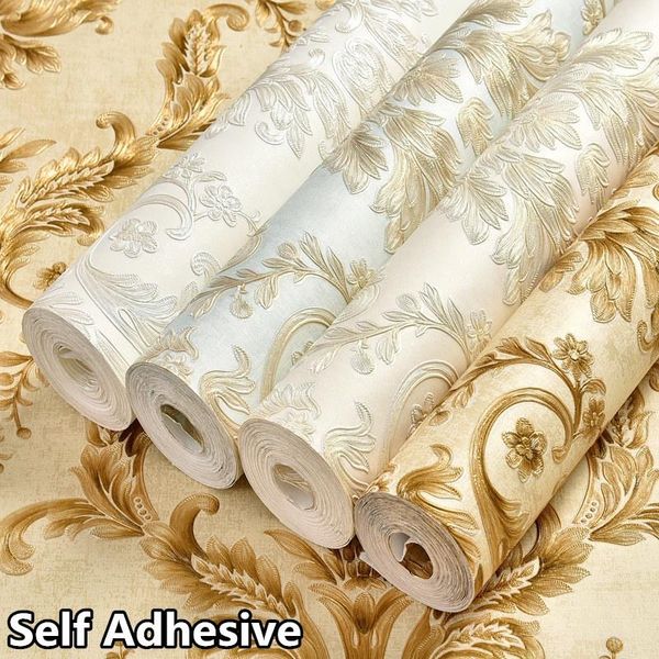 

wallpapers 3d floral self adhesive wallpaper home decor luxury vinly wall stickers bedroom living room tv background paper