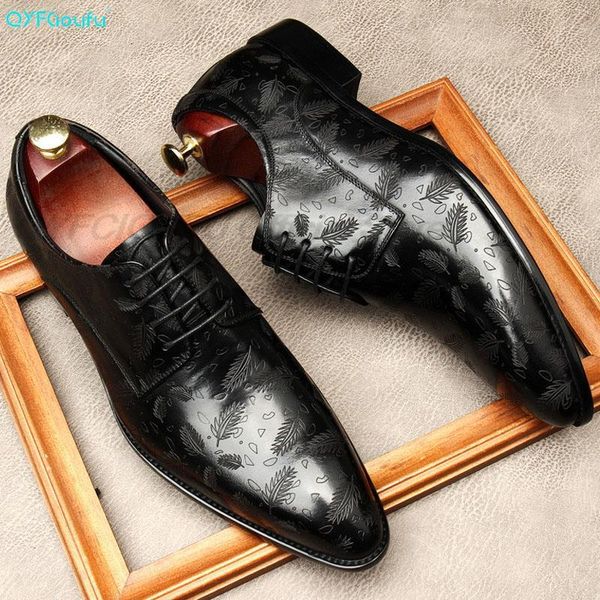 

dress shoes qyfcioufu men genuine leather office business wedding handmade black brogue formal pointed toe oxfords mens shoe vg6j