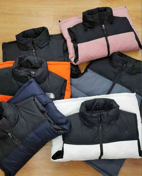 

men's vests outdoor sports down vest fashion casual stand-up collar thick jacket sleeveless winter essential men's and women', Black;white