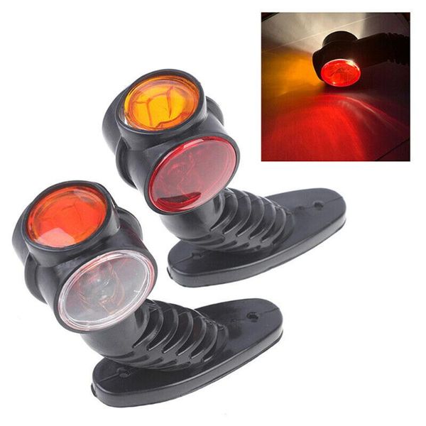 

emergency lights 100% brand side marker light 2pcs 4 led accessories red amber white