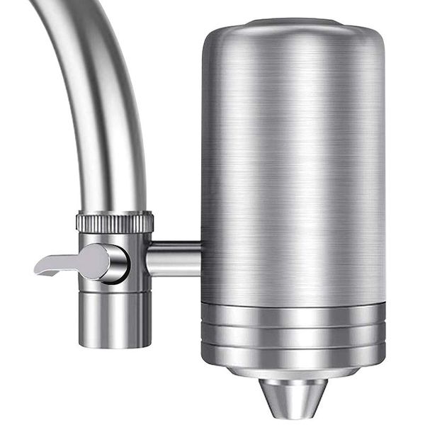 

kitchen faucets faucet water filter, 304 stainless-steel filtration system, high flow tap purifier remove