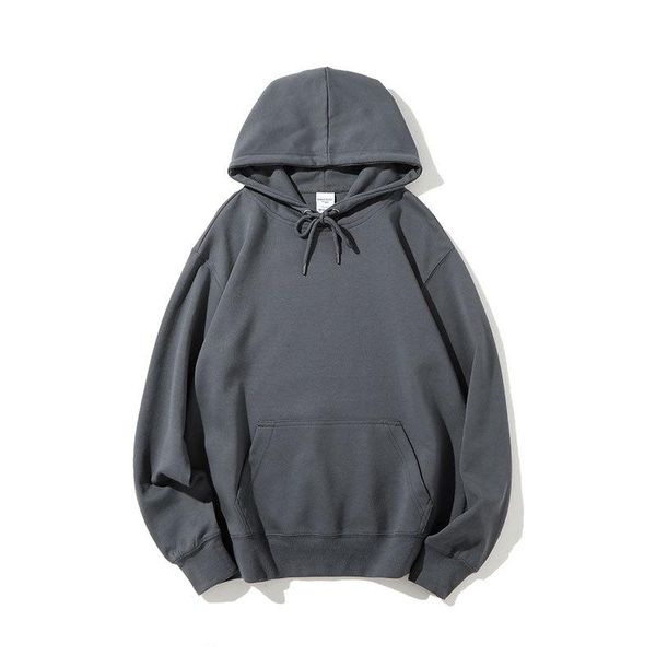 

men's hoodies & sweatshirts 2021 autumn and winter hoddies for men female cotton loose solid o-neck full sleeve hip casual stranger, Black