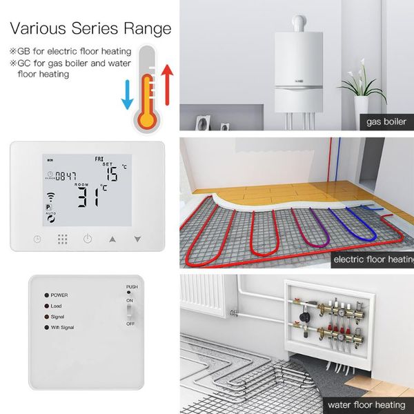 

smart home control 250v wifi programmable thermostats gas boiler hydroelectric floor heating app temperature controller used with google