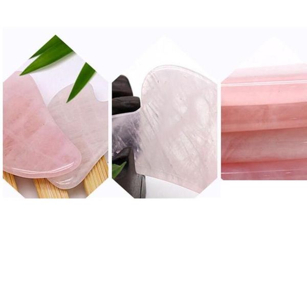 2021 Quartzo Jade Guasa Board Natural Stone Raspador Chinese Gua Sha Tools para Pescoço Face Back Corpo Acupuntura Pressão Terapia