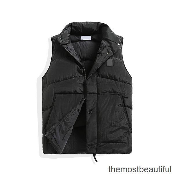 

men's vests pattern konng gonng autumn and winter thickened waistcoat fashion brand high version mens vest lztu, Black;white