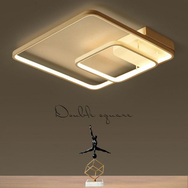 

ceiling lights simple modern master bedroom lamp atmosphere led square creative personality study warm home living room