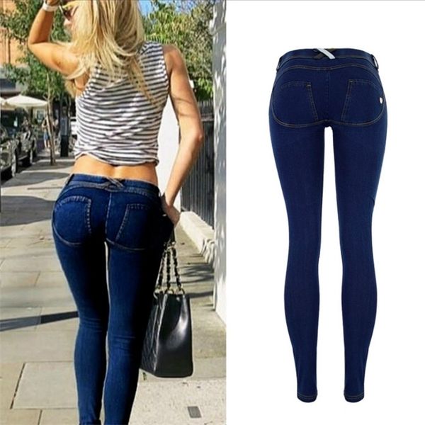 

low waist push up skinny women cotton denim pantalon femme summer blue sequined calcas jeans feminina