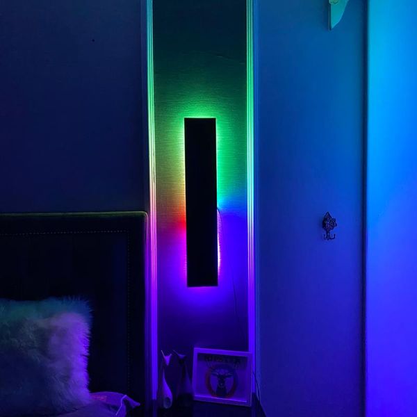 

wall lamps minimal rgb led lamp bedroom bedside decoration colorful light lights home decor dining room lighting fixtures