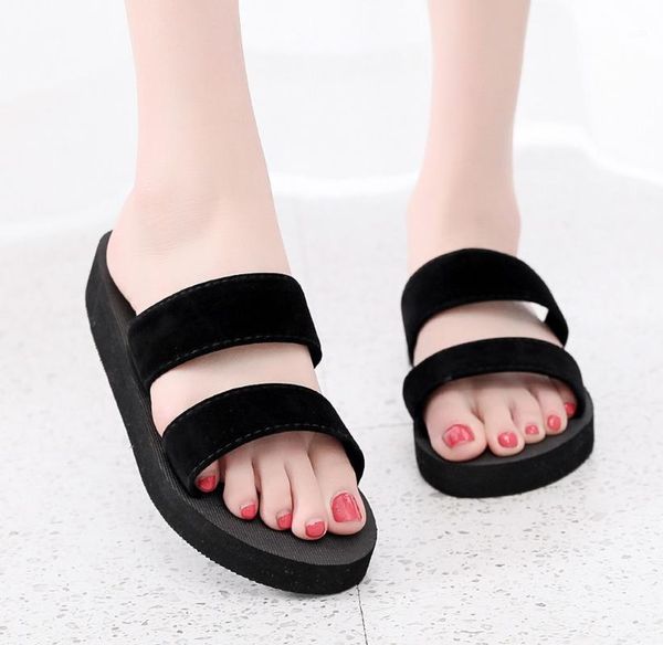 

slippers women's slipper ladies women solid black beach breathable shoes sandals home flip-flops flat outdoor1