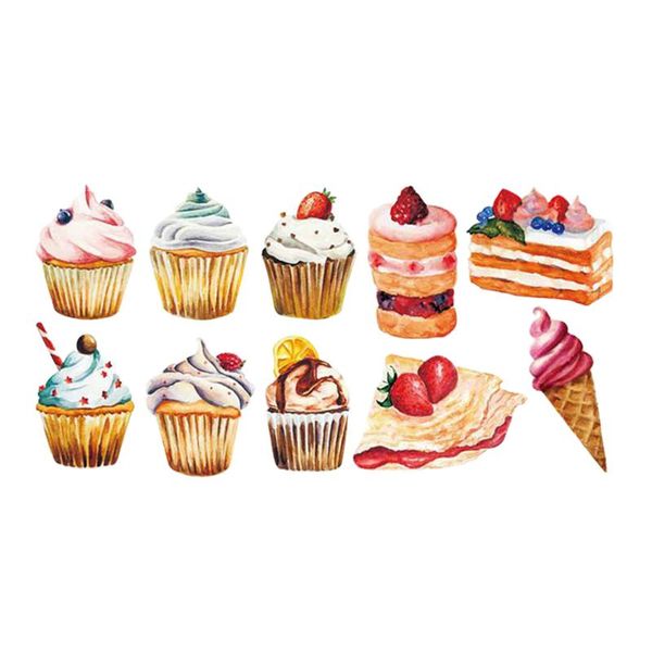 

ice cream shape pvc summer home decor diy classroom colorful decals bedroom 60x30cm fridge kids room nursery wall sticker stickers