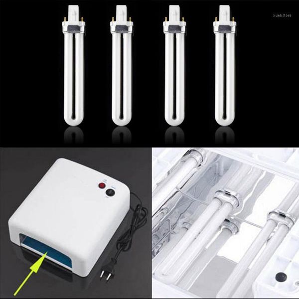 

4pcs u shape uv lamp tube 9w replacement light bulb for gel polish curing dryer diy nail art1