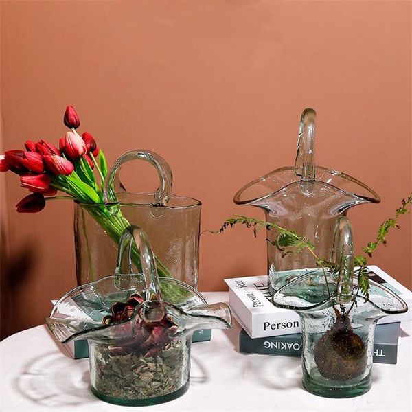 

flower vase glass bag bubble deskstorage fruit basket modern home decoration vases