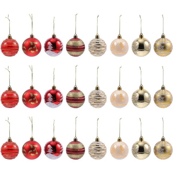 

party decoration 24pcs christmas ornaments xmas tree hanging showcase decor
