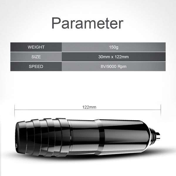 

dragonhawk tattoo gun motor rotary tattoo machine makeup kit with lcd power supply silicone case cartridge needles supply setsco