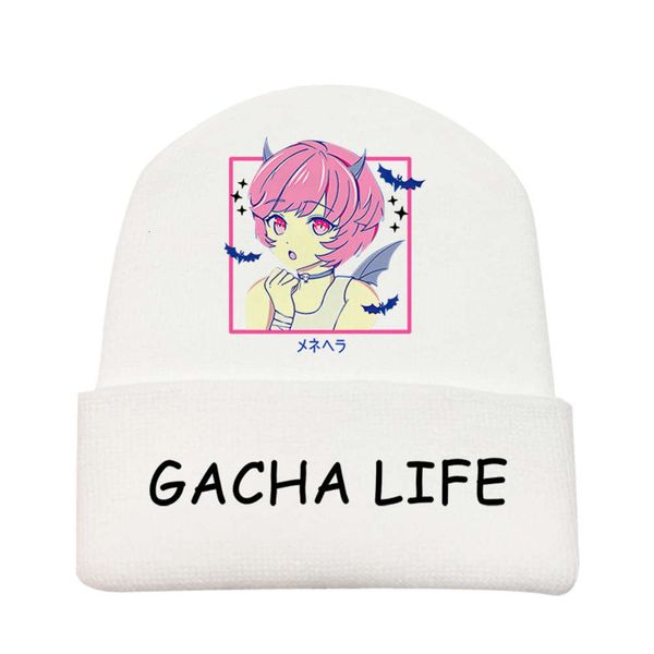 

hat cold gacha life knitted animation wool elastic, Blue;gray