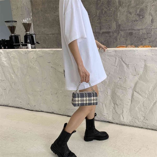 

design hand lattice cross body clip fashion new 2021 chain women's bag 5k6y