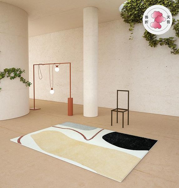 

carpets ins french chic denmark living room parlor carpet geometric bedroom bedside rug white geometry modern mat design nordic style
